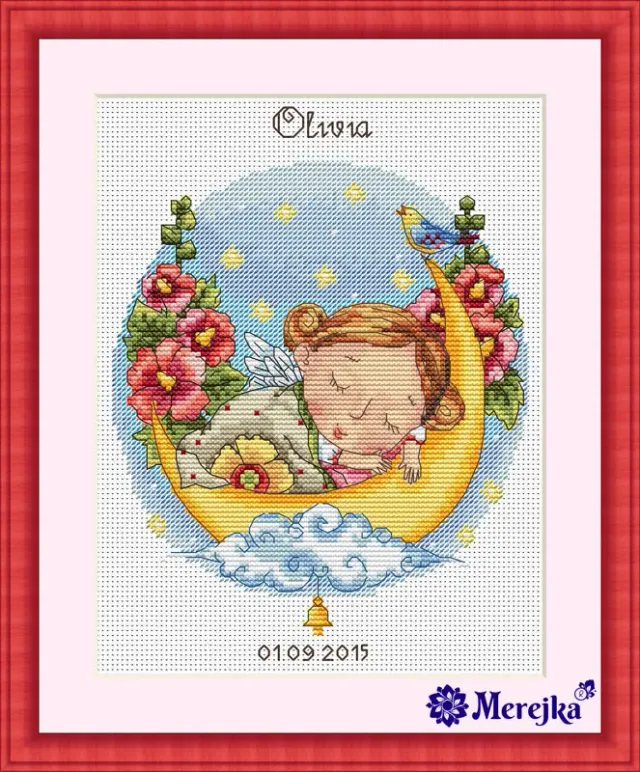 Merejka Lullaby for Daughter borduurpakket 15x20 meisje