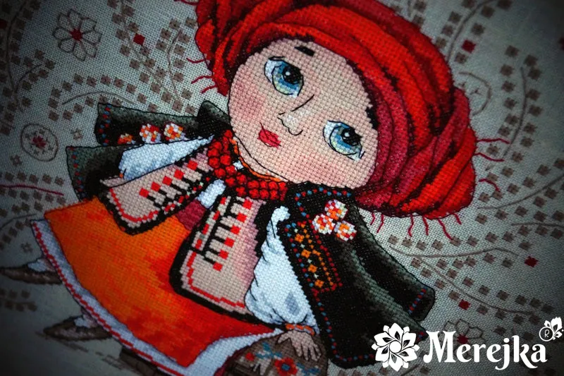 Merejka On the Dowry borduurpakket ecru 25 kleuren
