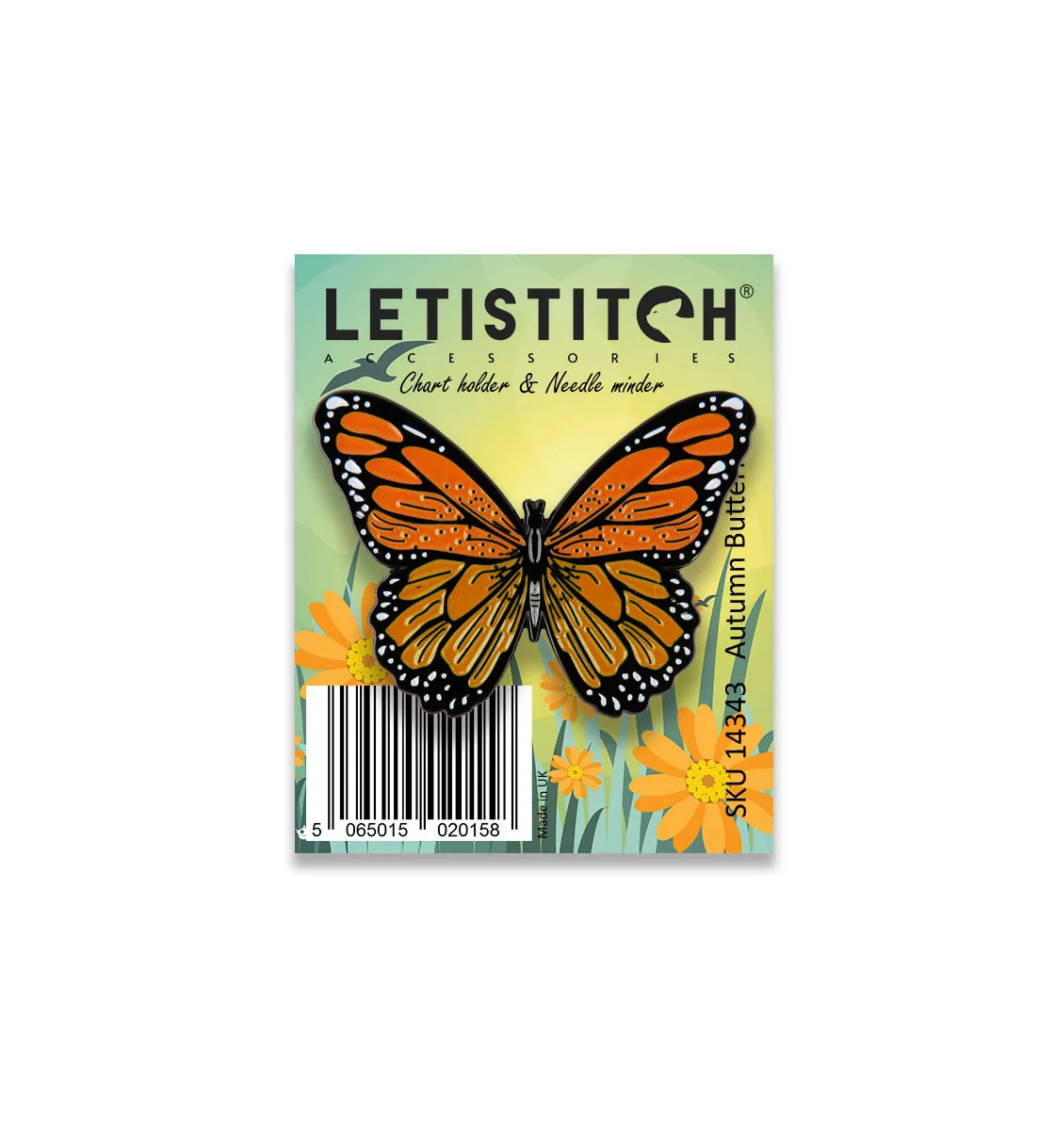 Leti Stitch 14343 Autumn Butterfly patroonhouder naaldmagneet 40x30 mm