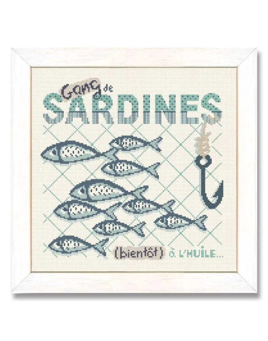 LiliPoints Sardine Gang borduurpakket kruissteek compleet