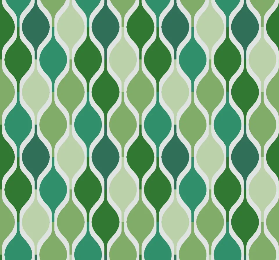 SEG Collection Privée Green Waves stof 3×1,6 m groen