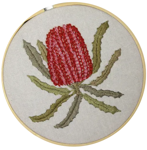 Helen Stubbings Botanical Banksia borduurkit linnen
