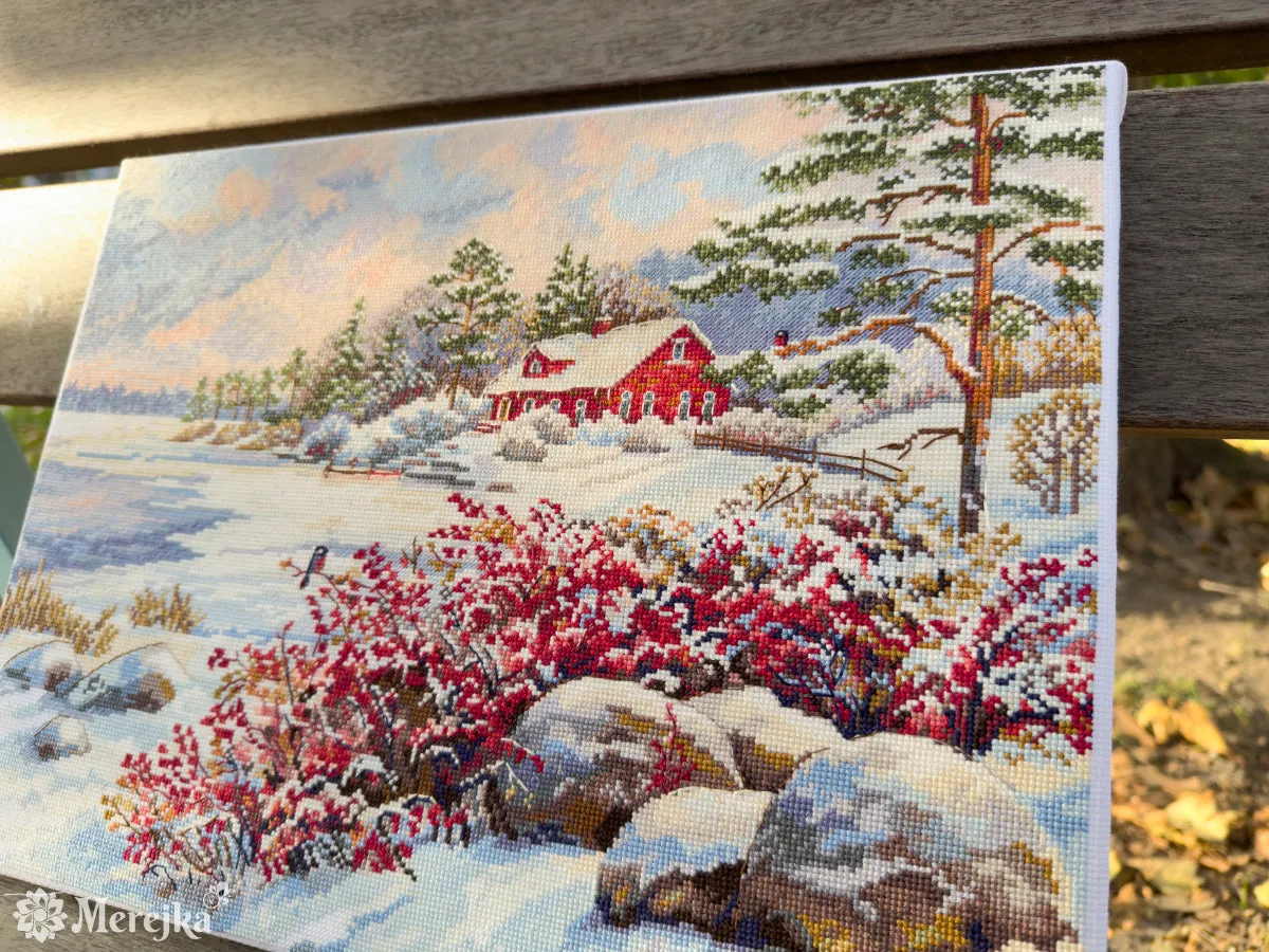 Merejka The Lake House borduurpakket 30x40 Aida 16