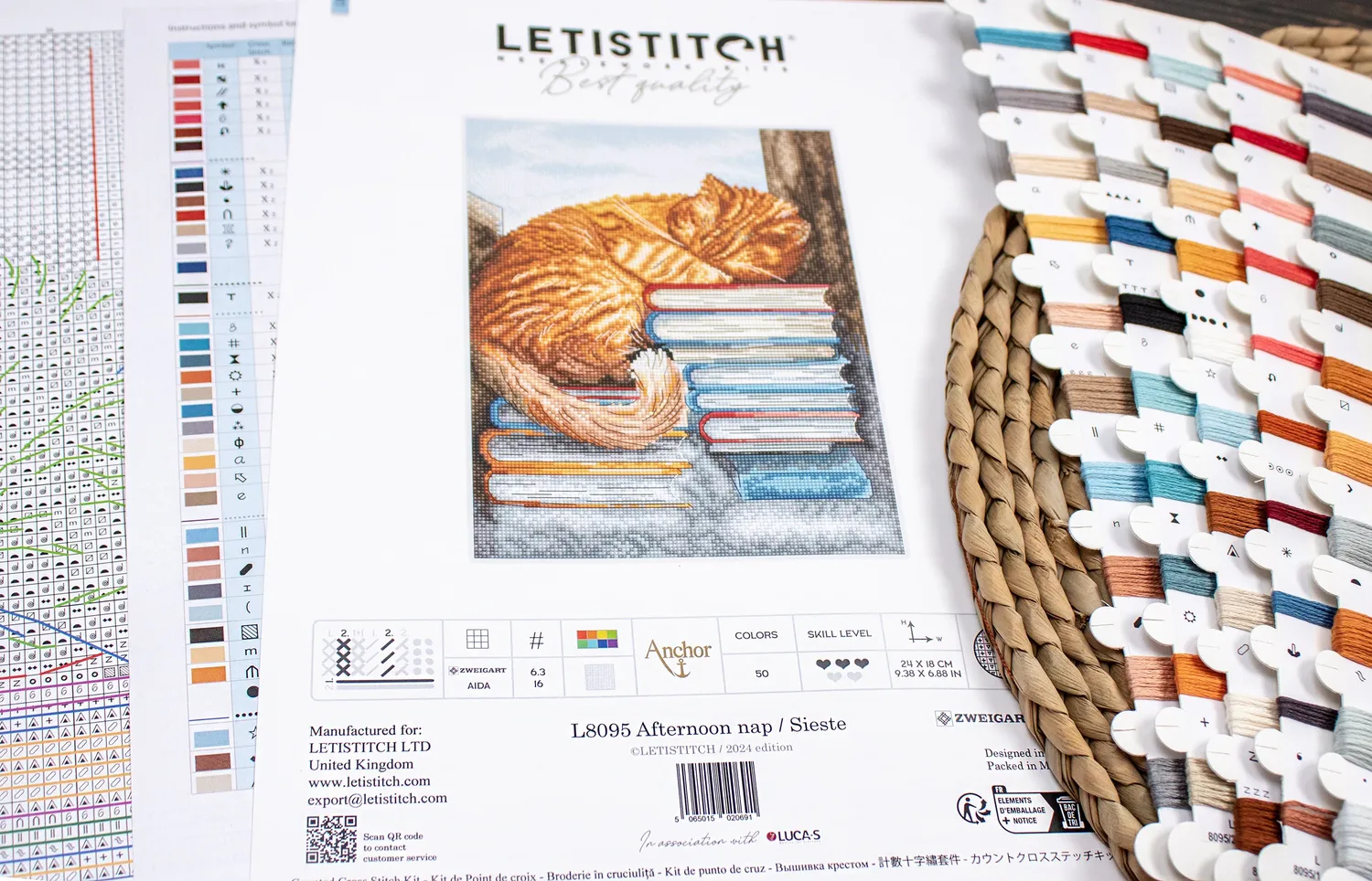 Leti Stitch L8095 borduurpakket 18x24 cm middagdutje