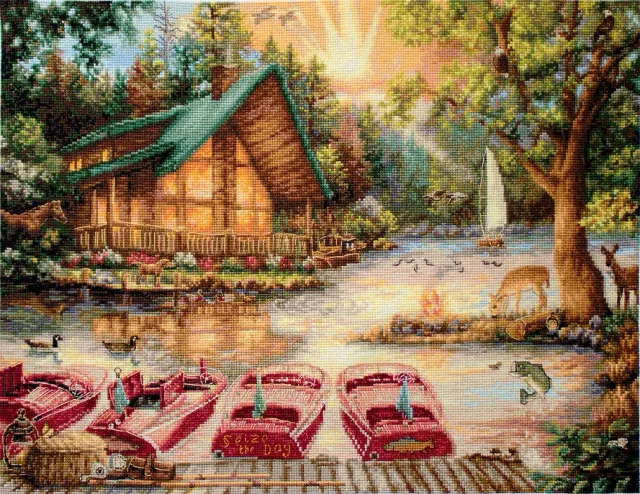 Leti Stitch 963 Seize the Day borduurpakket 42x32 Zweigart