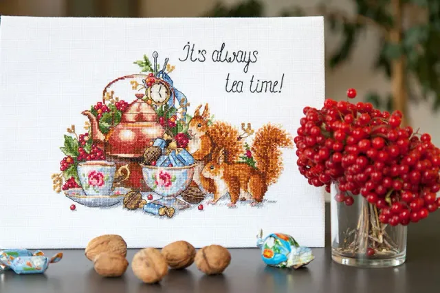 Merejka It's Always Tee Time borduurpakket 26x21 Aida 16