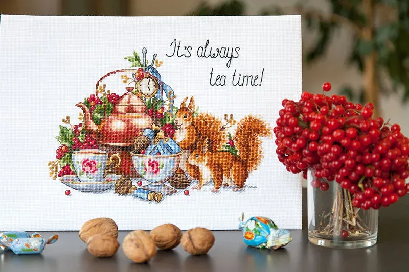 Merejka It's Always Tee Time borduurpakket 26x21 Aida 16