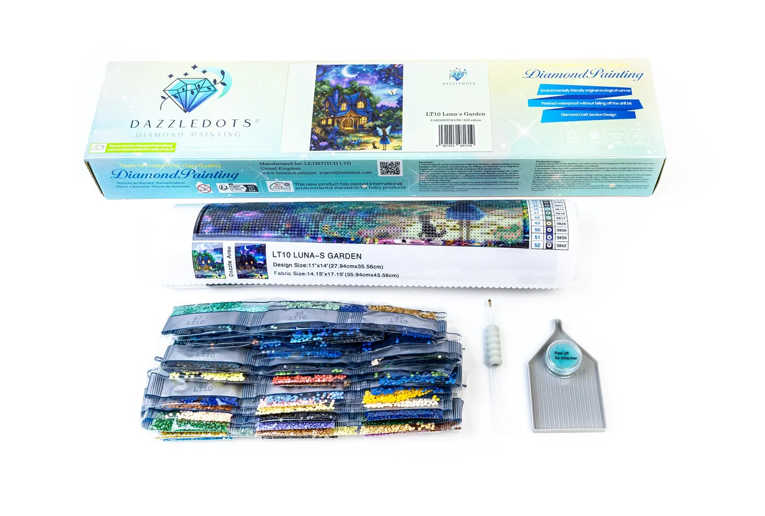 Leti Stitch Dazzle Dots LT10 Luna’s Garden diamond painting maan
