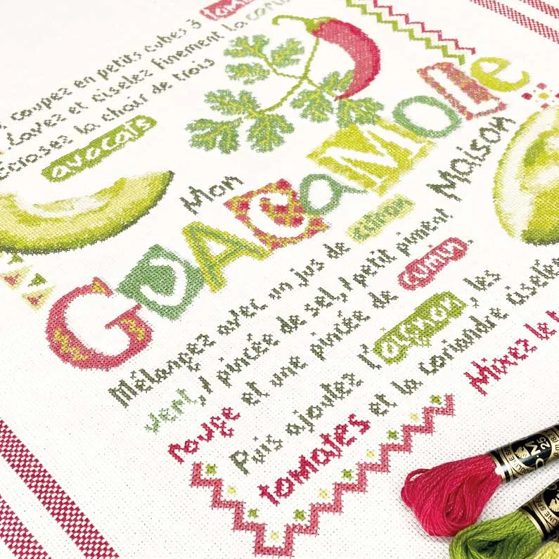 LiliPoints Guacamole G053 borduurpatroon theedoek