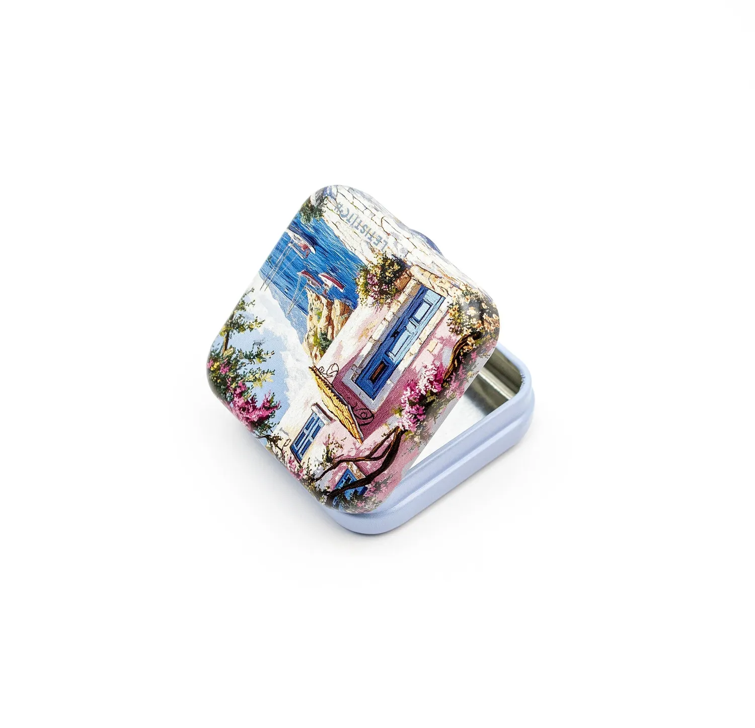 Leti Stitch Mediterranean Coast 25642 naaldendoosje blik 5,5 cm