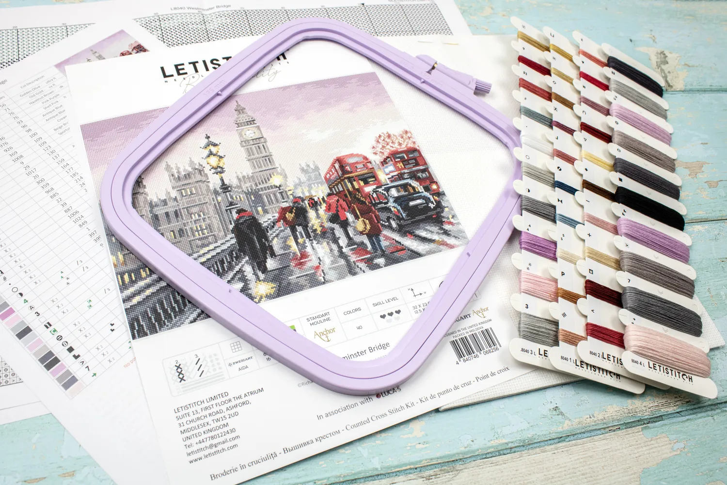 Leti Stitch L8040 Westminster Bridge kruissteekpakket