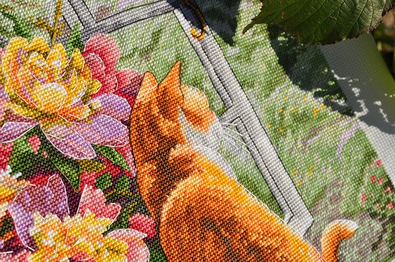Merejka Summer Afternoon borduurpakket kat 40 kleuren