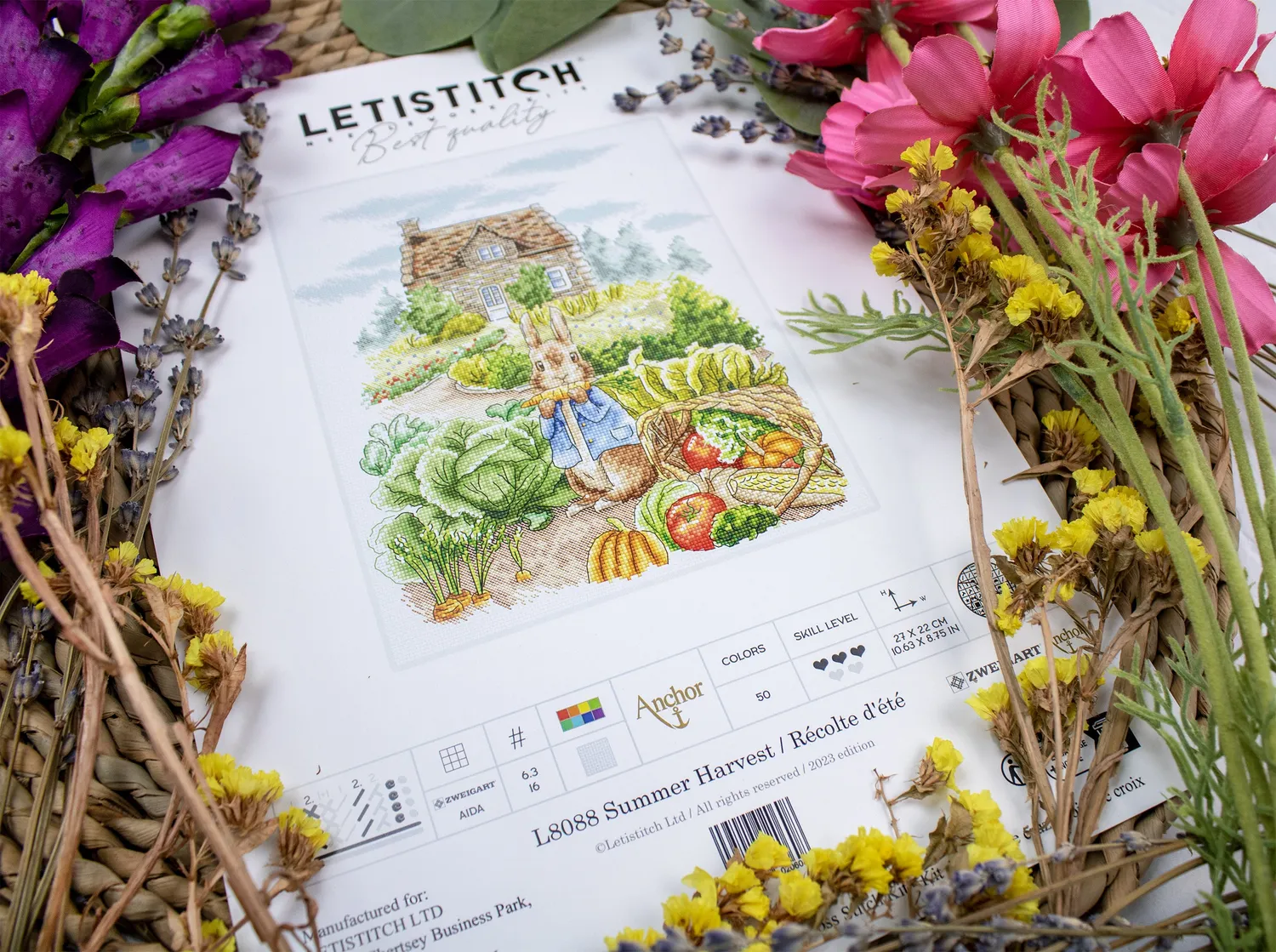 Leti Stitch L8088 Summer Harvest borduurpakket landschap 22x27