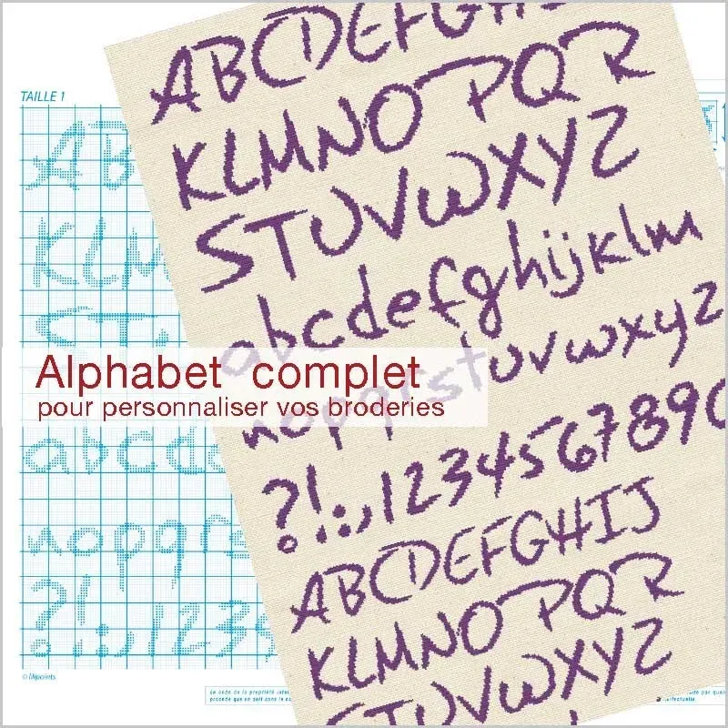 LiliPoints Alphabet borduurpatroon kruissteek 2 maten