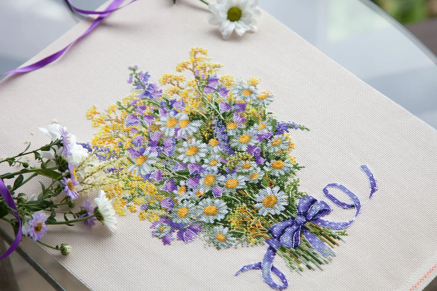 Merejka Summer Flowers borduurpakket 27x20