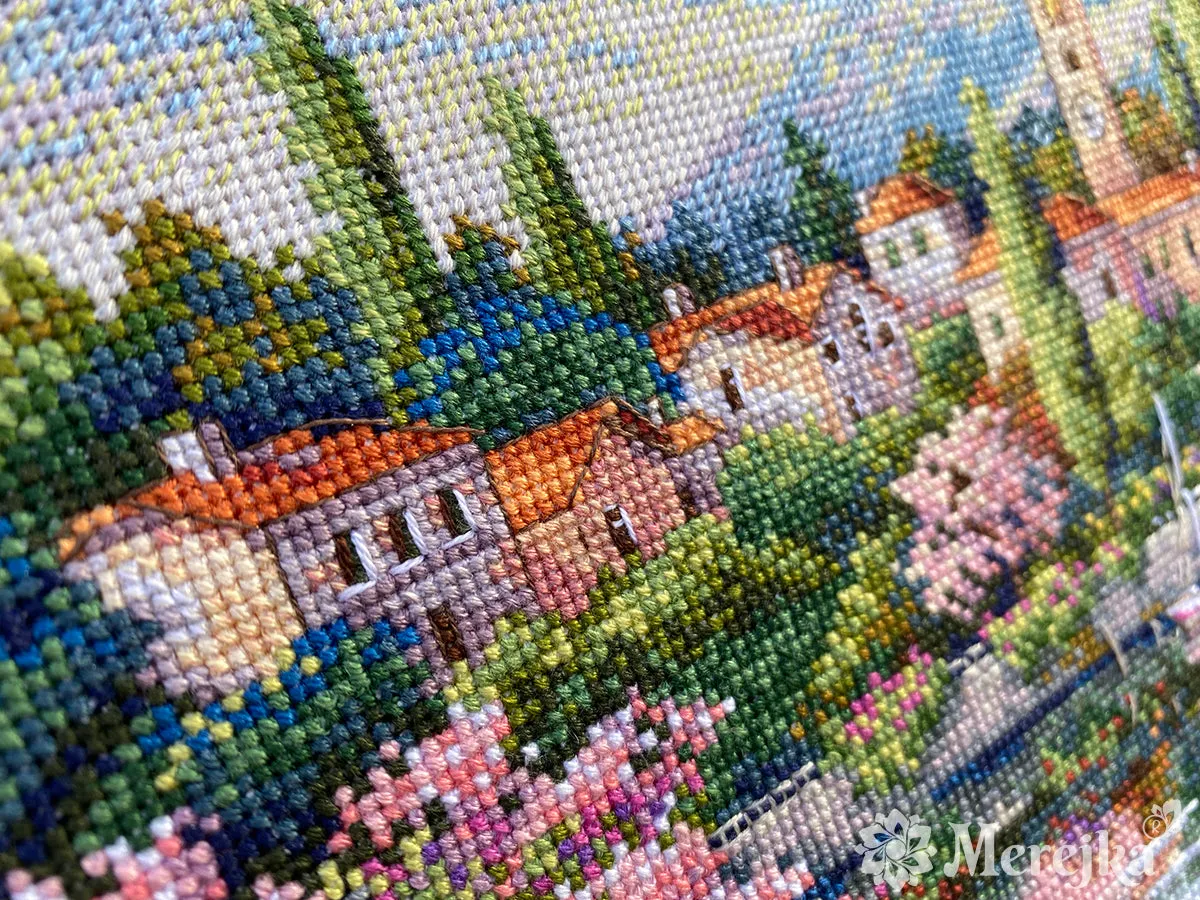 Merejka Village Lake Afternoon borduurpakket 21x28