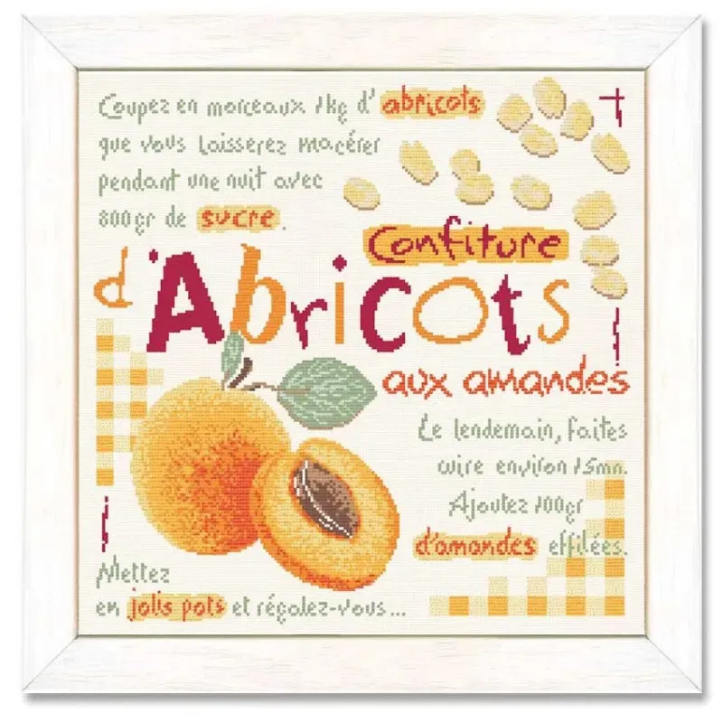 LiliPoints Apricot Jam borduurpatroon fruit 193x197
