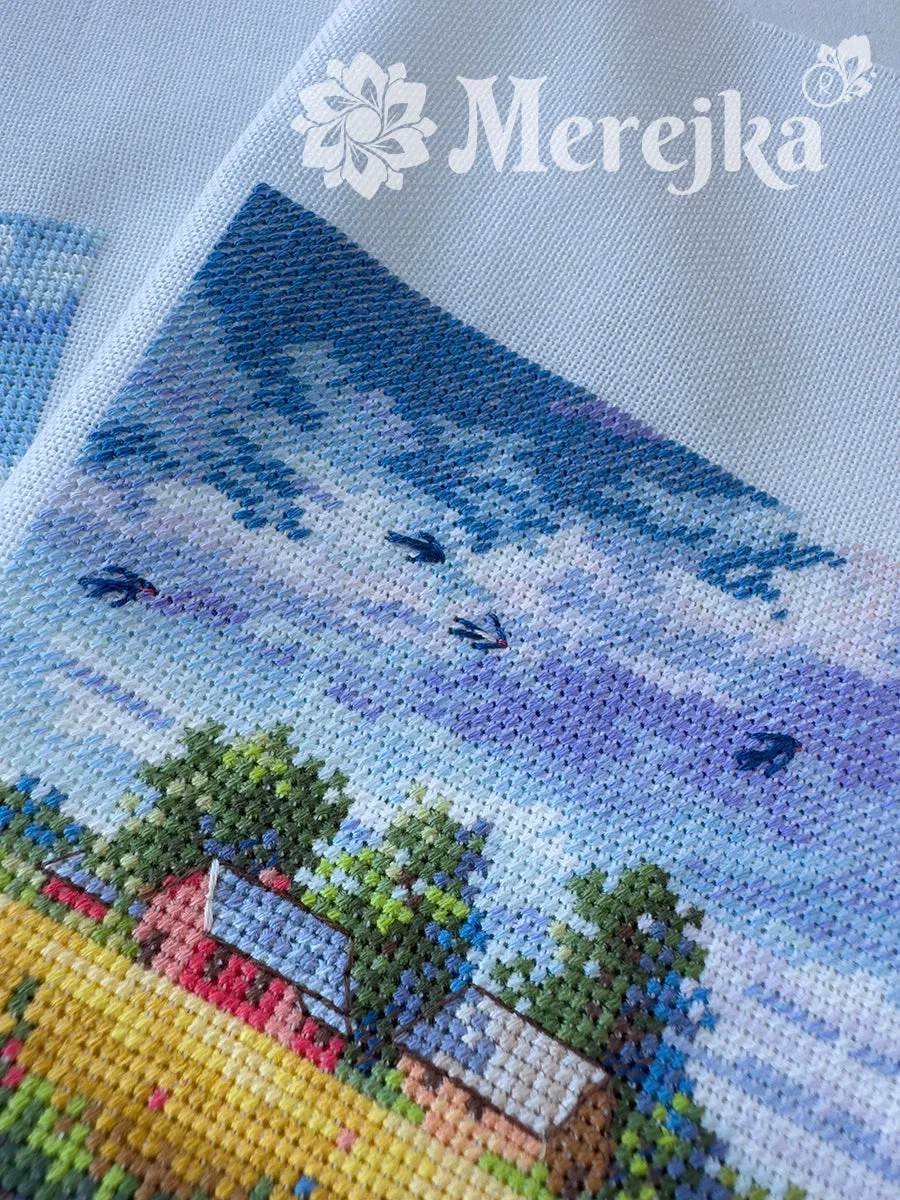 Merejka Summer borduurpakket 11,5x11,5 cm vogel