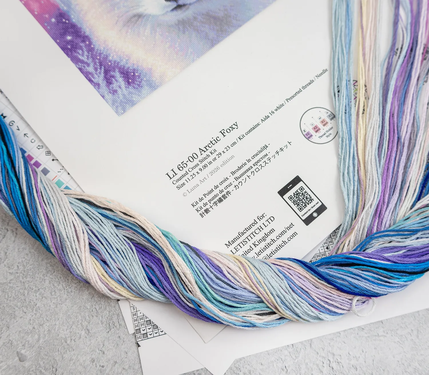 Leti Stitch LI 65-00 Arctic Foxy borduurpakket 29x23cm