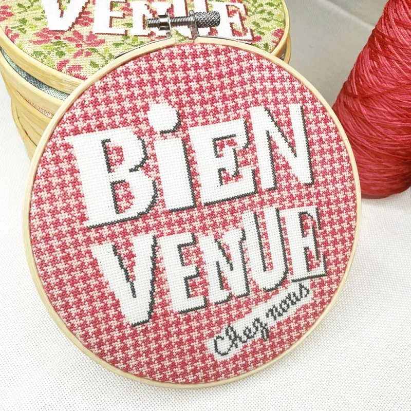LiliPoints Houndstooth Welcome borduurpatroon 128