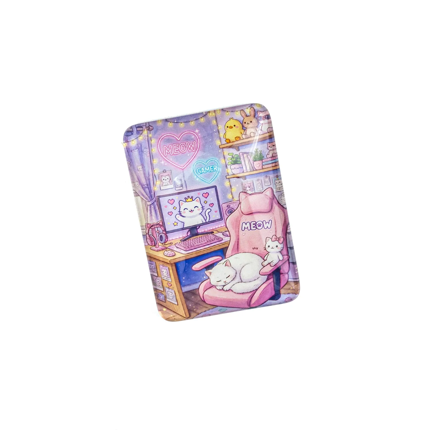 Leti Stitch Magnet Meow magneet 6,5x4,5 cm kat