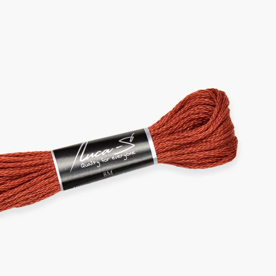 Leti Stitch Luca-S 410 DMC 355 borduurgaren 8m katoen terracotta