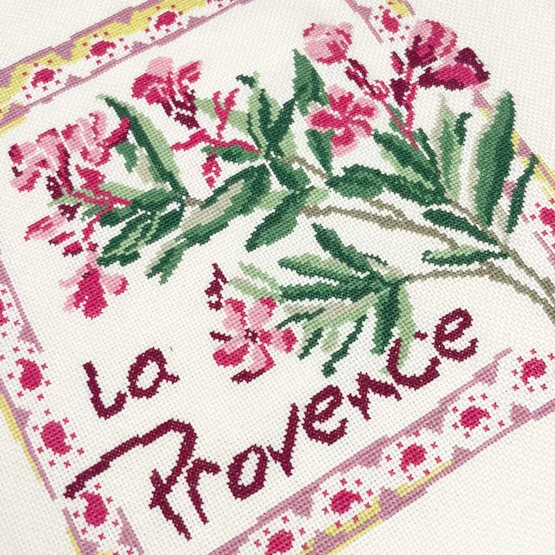 LiliPoints Laurel borduurpatroon krans groen ecru