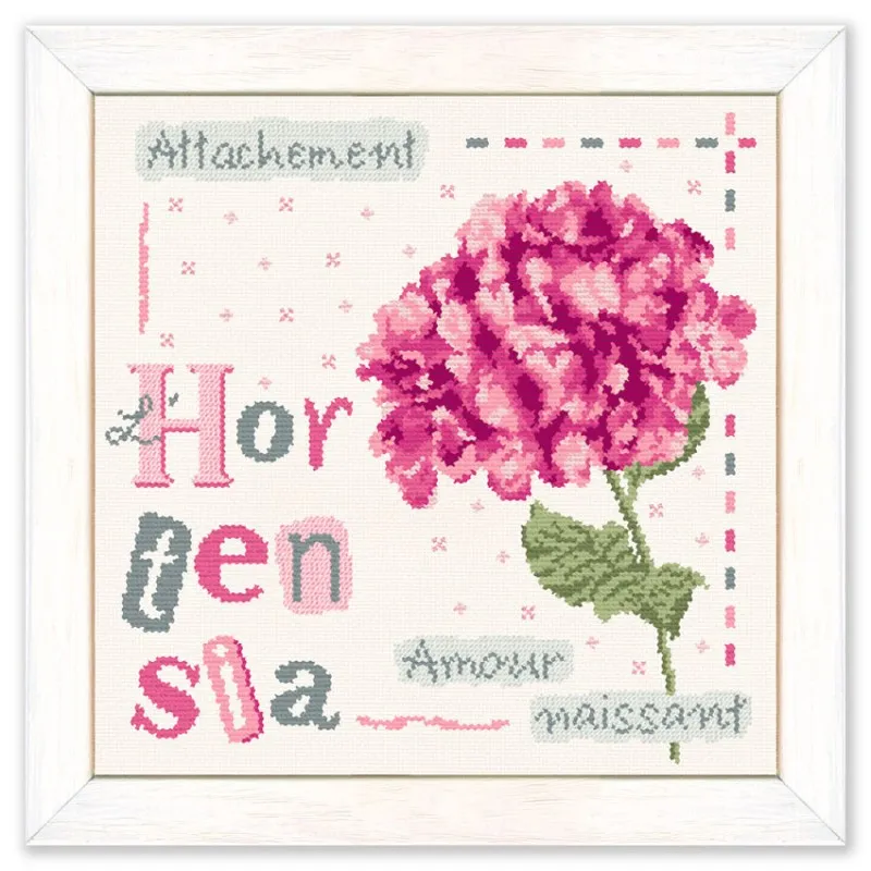 LiliPoints Hydrangea borduurpatroon kruissteek 155x155