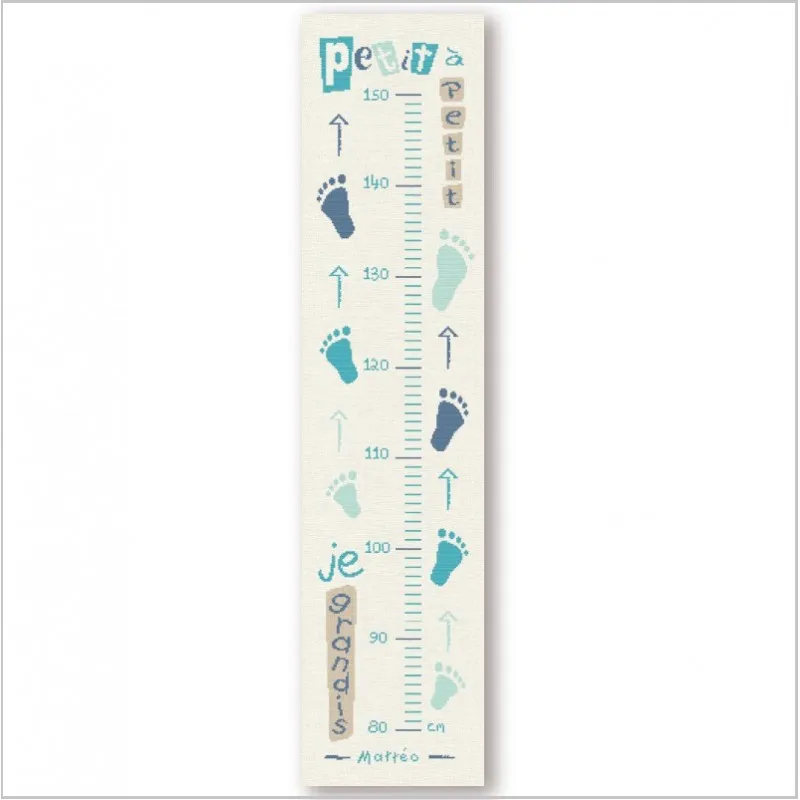 LiliPoints Baby growth chart groeimeter patroon alfabet