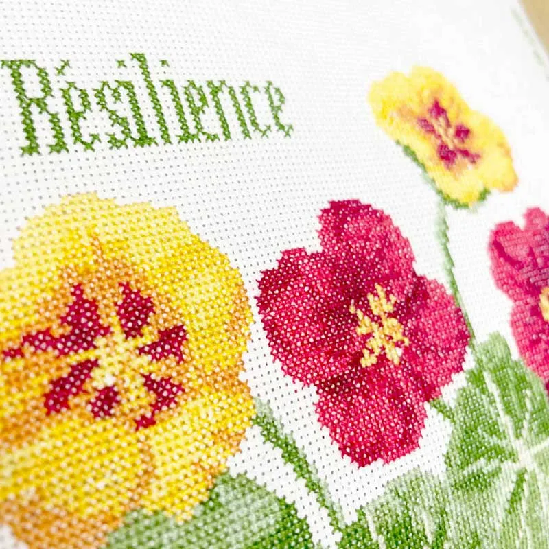 LiliPoints Les Capucines borduurpatroon bloemen 150x151