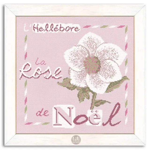 LiliPoints Christmas Rose borduurpatroon kerstroos 2in1