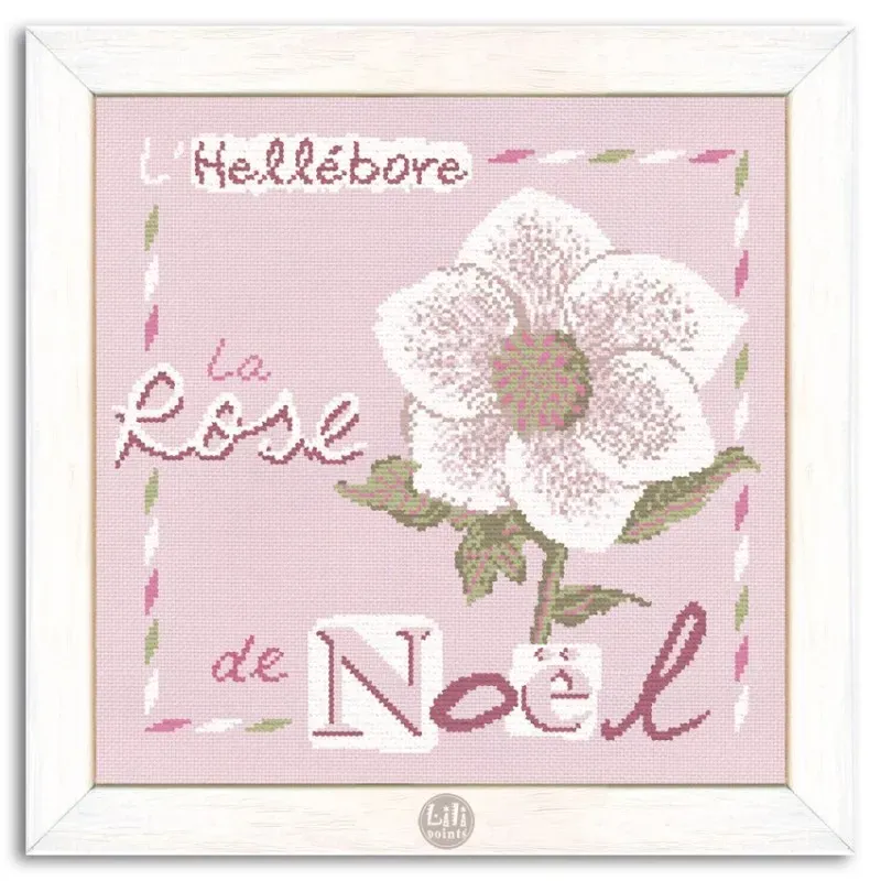 LiliPoints Christmas Rose borduurpatroon kerstroos 2in1