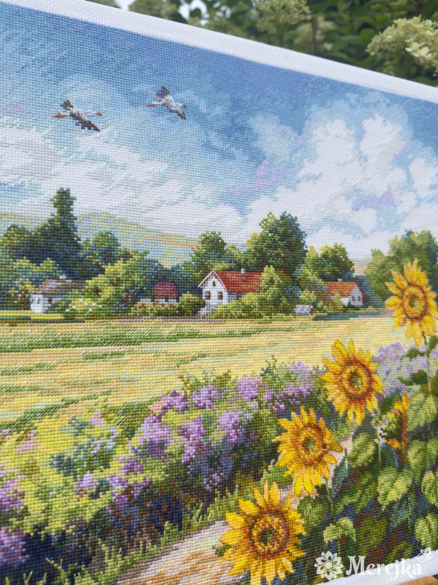 Merejka The Way Home borduurpakket 32x37,5 wit
