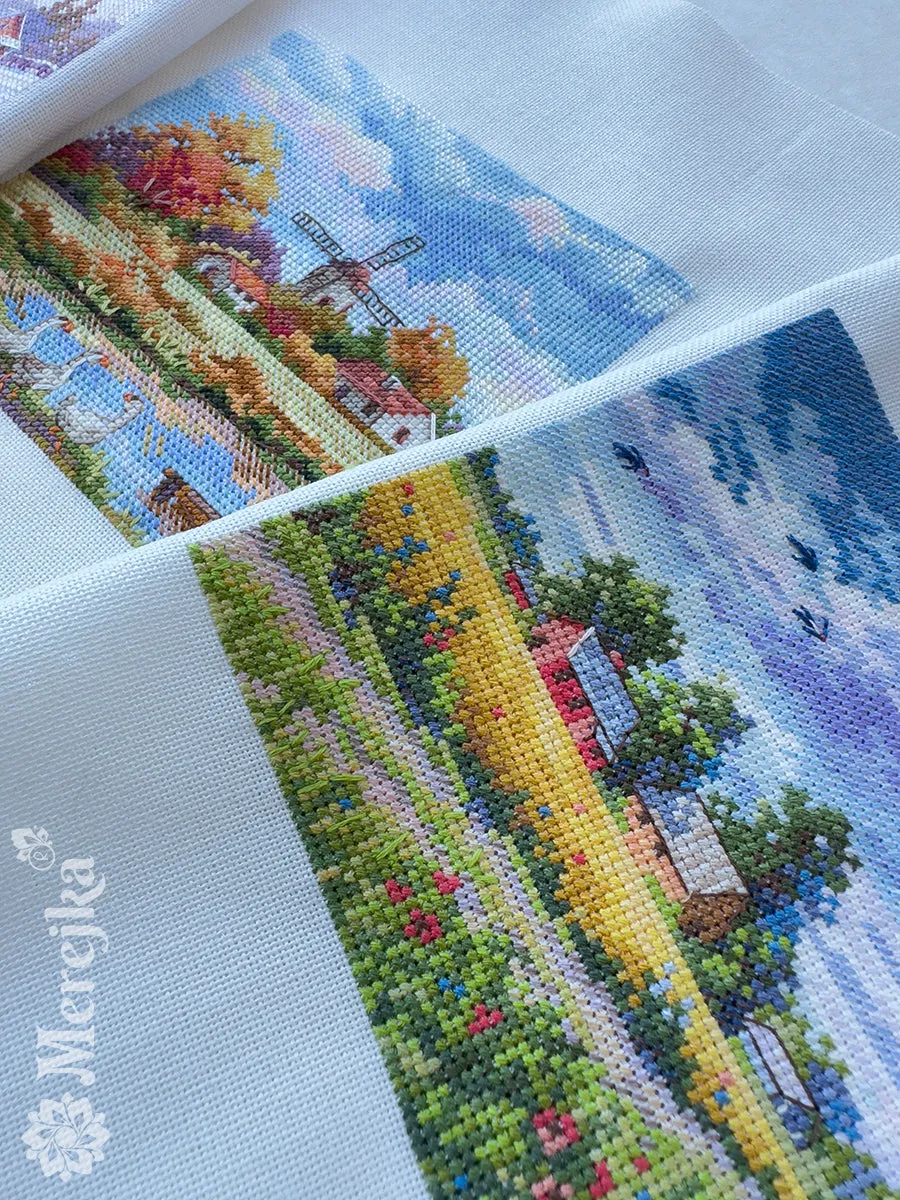 Merejka Summer borduurpakket 11,5x11,5 cm vogel