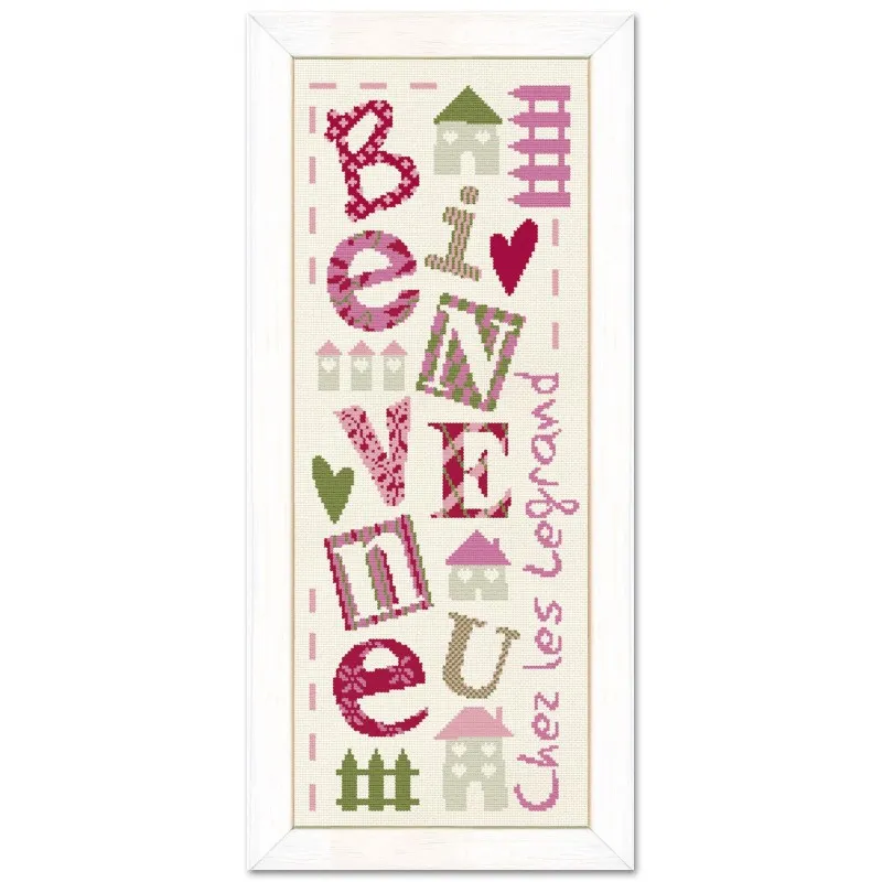 LiliPoints Welcome Banner borduurpatroon familienaam
