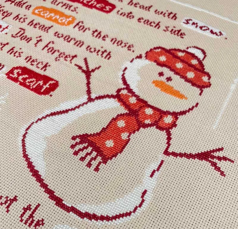 LiliPoints Mister Snowman kruissteekpatroon sneeuwman