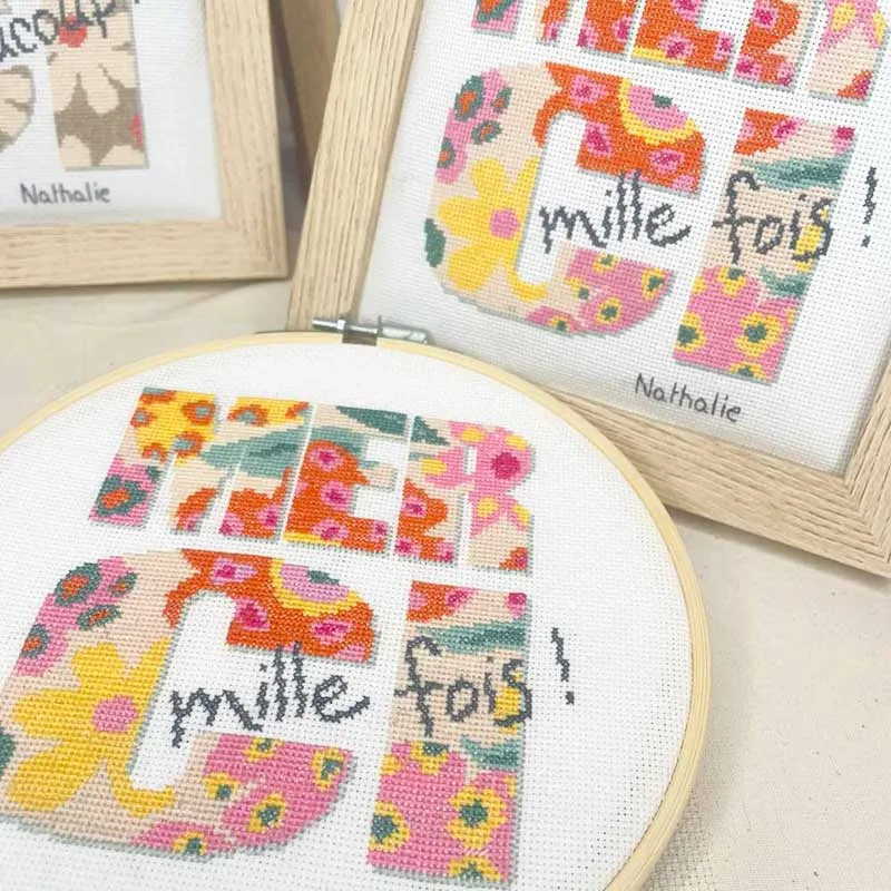 LiliPoints Merci 04 kruissteekpatroon bedankje