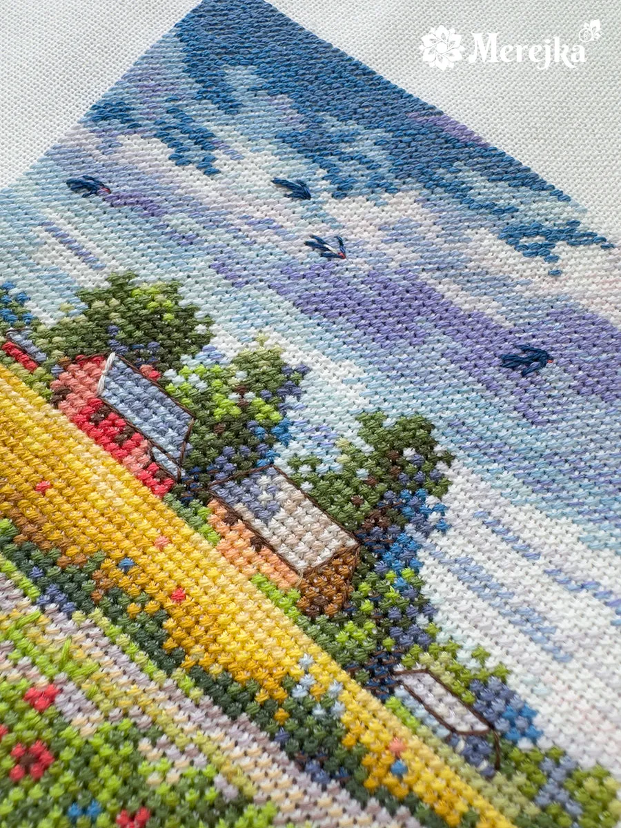 Merejka Summer borduurpakket 11,5x11,5 cm vogel