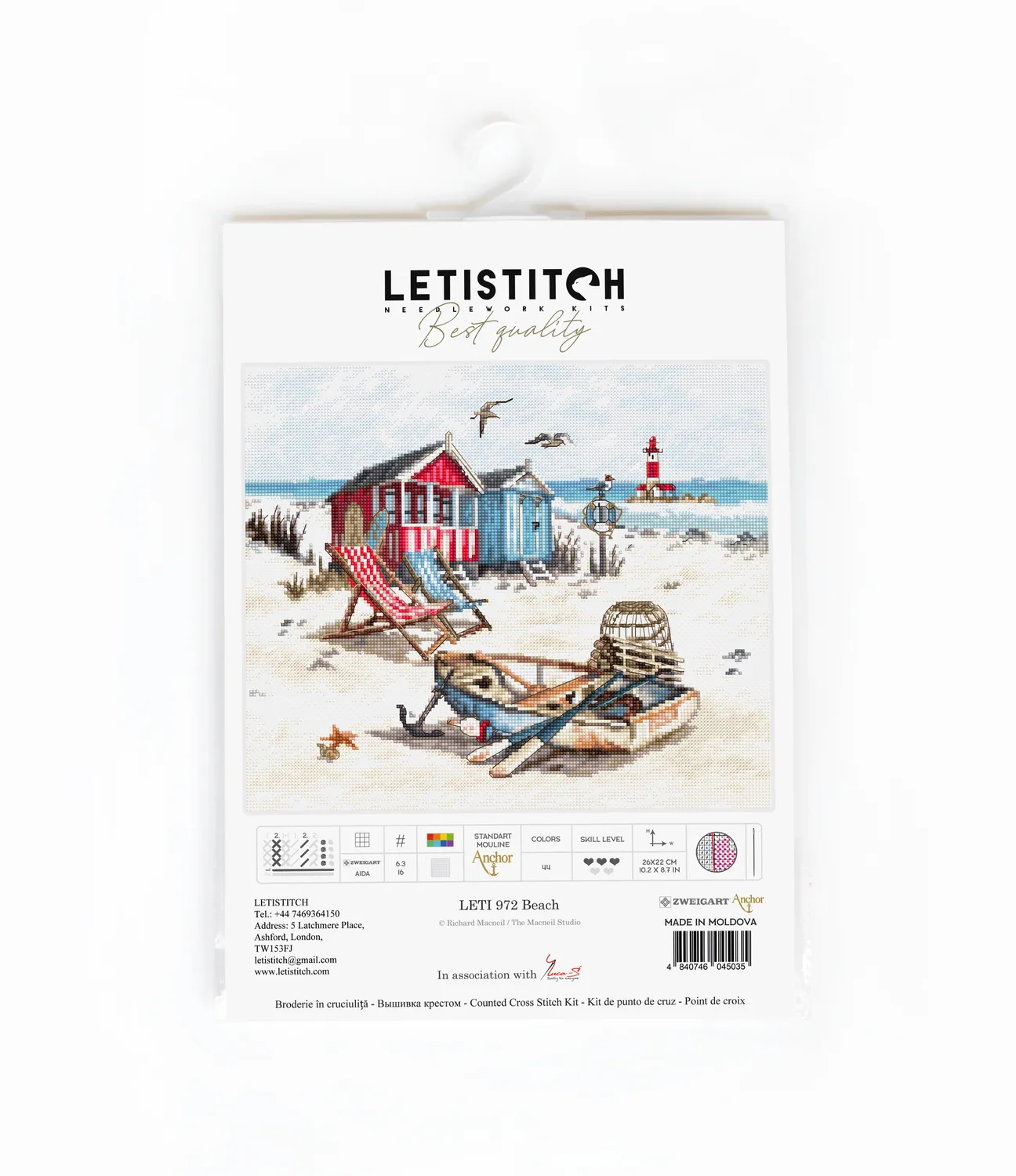 Leti Stitch LETI 972 Beach borduurpakket 26x22 strand