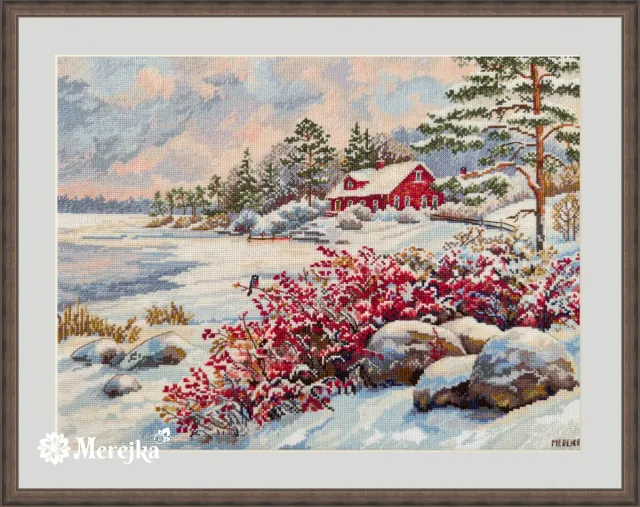 Merejka The Lake House borduurpakket 30x40 Aida 16