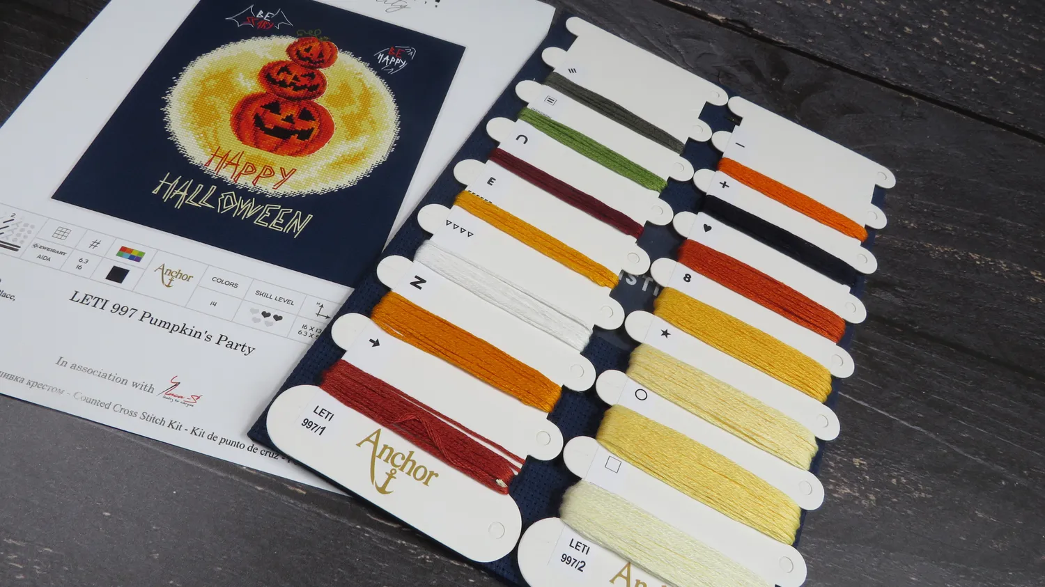 Leti Stitch 997 Pumpkin's Party borduurpakket 16x13 cm halloween
