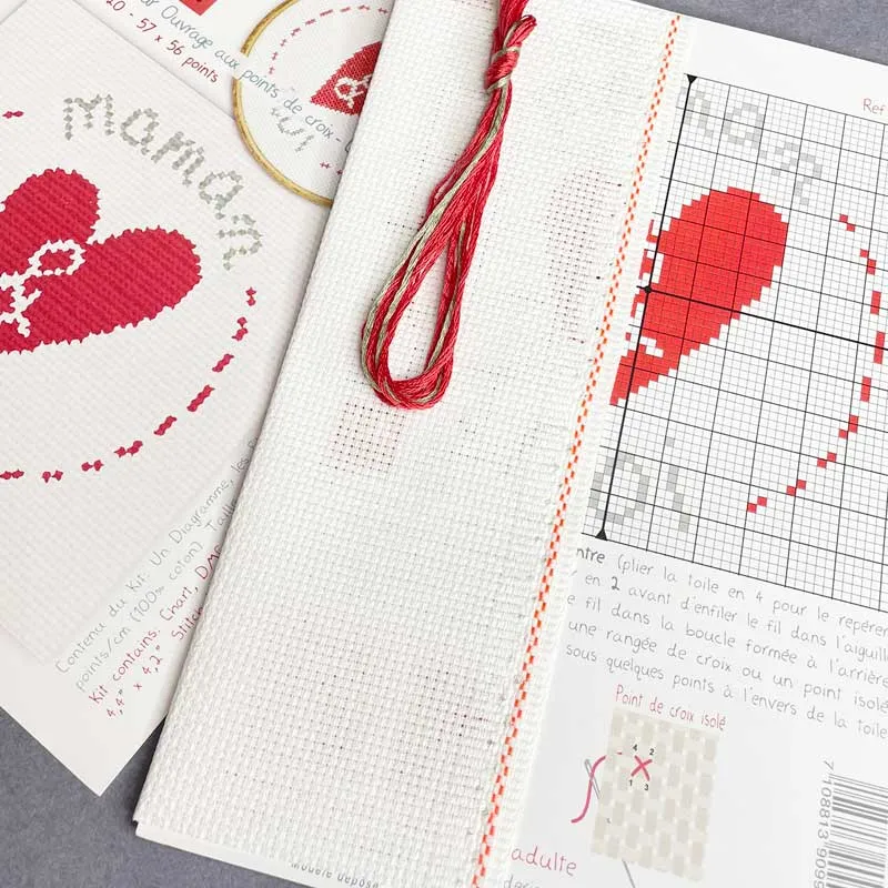 LiliPoints Maman et Moi minikit borduurpakket 11cm