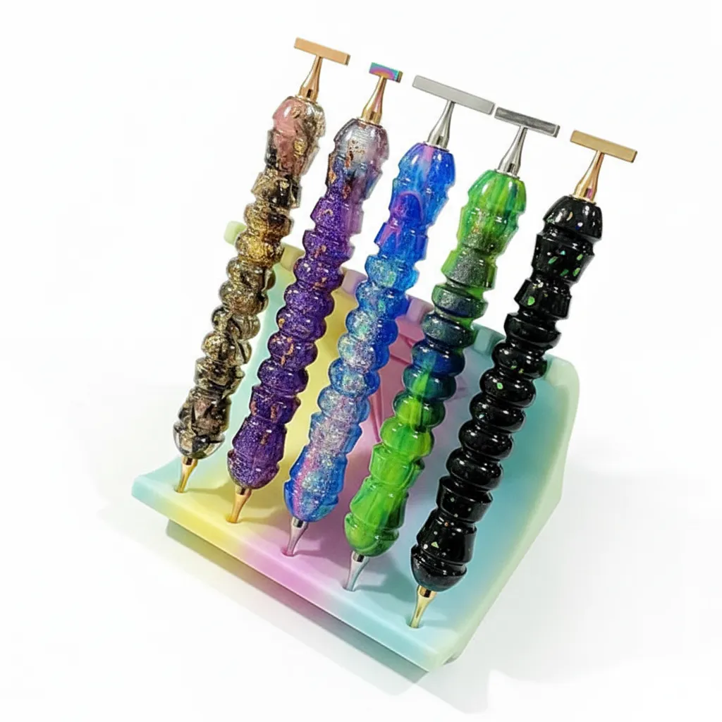 Leti Stitch Luxe Diamond Art pen resin met 7 opzetstukken