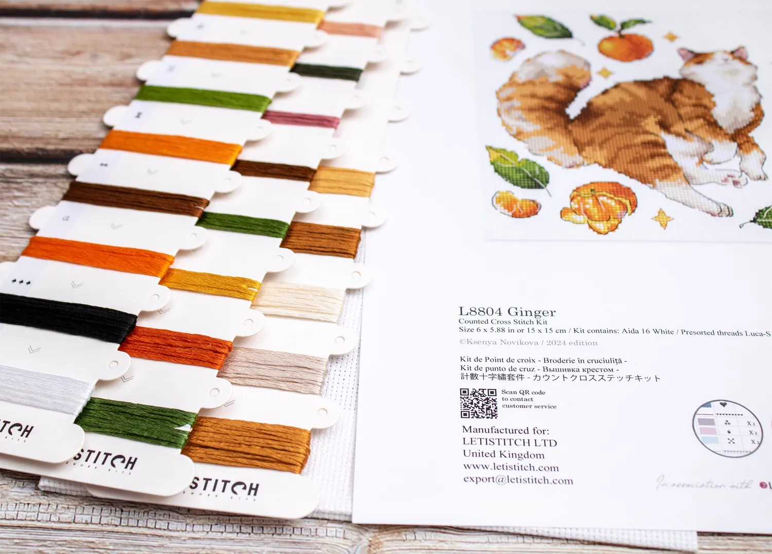 Leti Stitch L8804 Ginger borduurpakket 15x15 kat