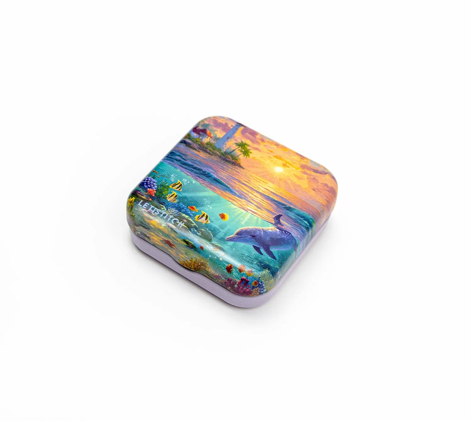 Leti Stitch Dolphin Paradise naaldendoosje blik dolfijnen