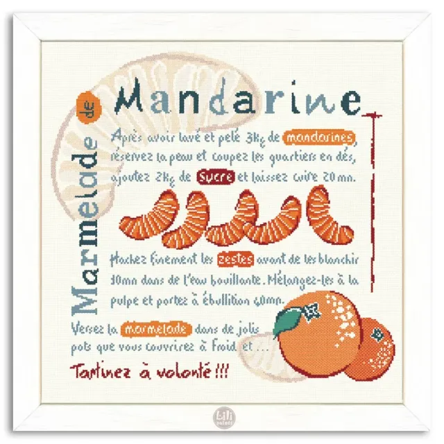 LiliPoints Tangerine Marmelade borduurpatroon citrus