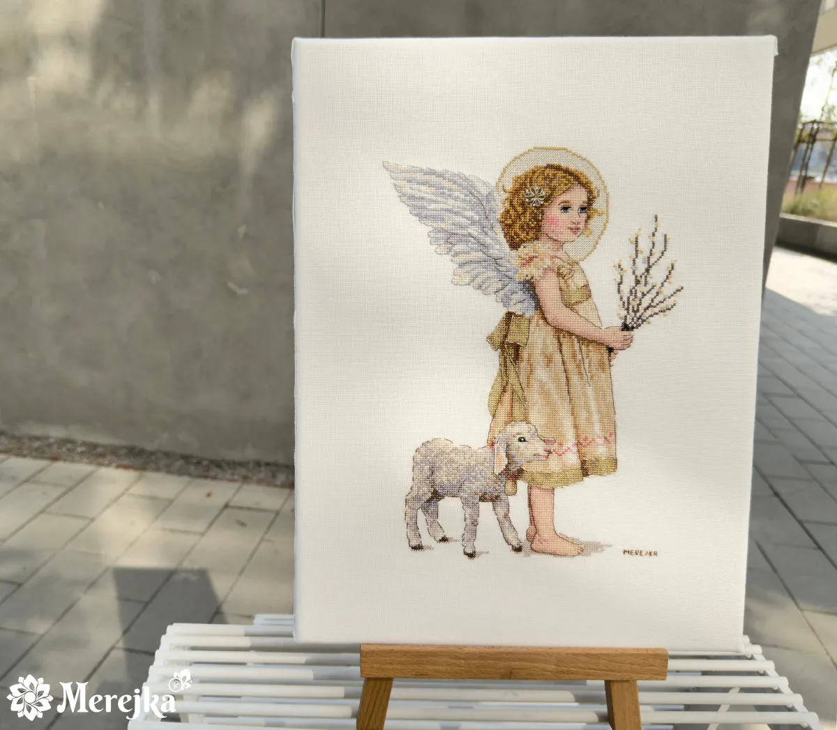 Merejka Welcoming Spring borduurpakket 20x27 wit