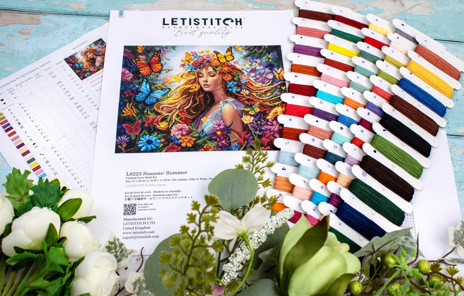 Leti Stitch L8223 Seasons Summer borduurpakket 37x30 cm