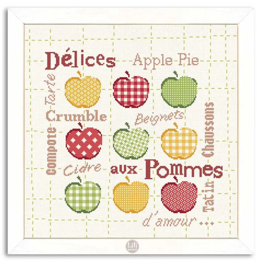LiliPoints Apple Yummies borduurpatroon appels