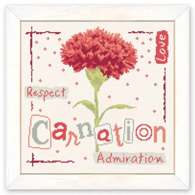 LiliPoints Carnation borduurpatroon anjerbloem